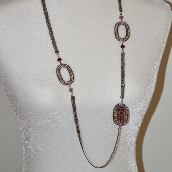 Jewelry - 8/$20 Long Silver Statement Necklace